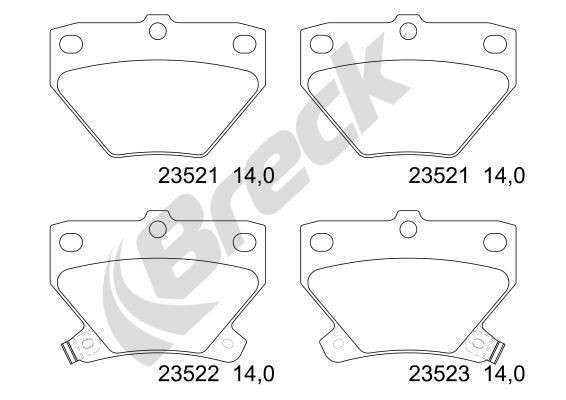 Set placute frana,frana disc 23521 00 704 10 BRECK